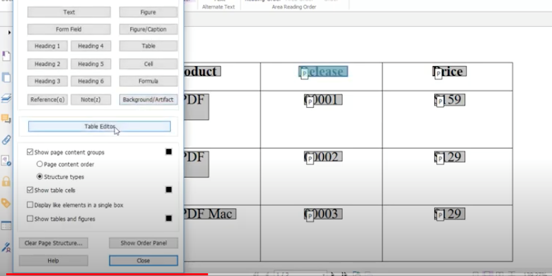 Make PDF Document Tables More Accessible - 1